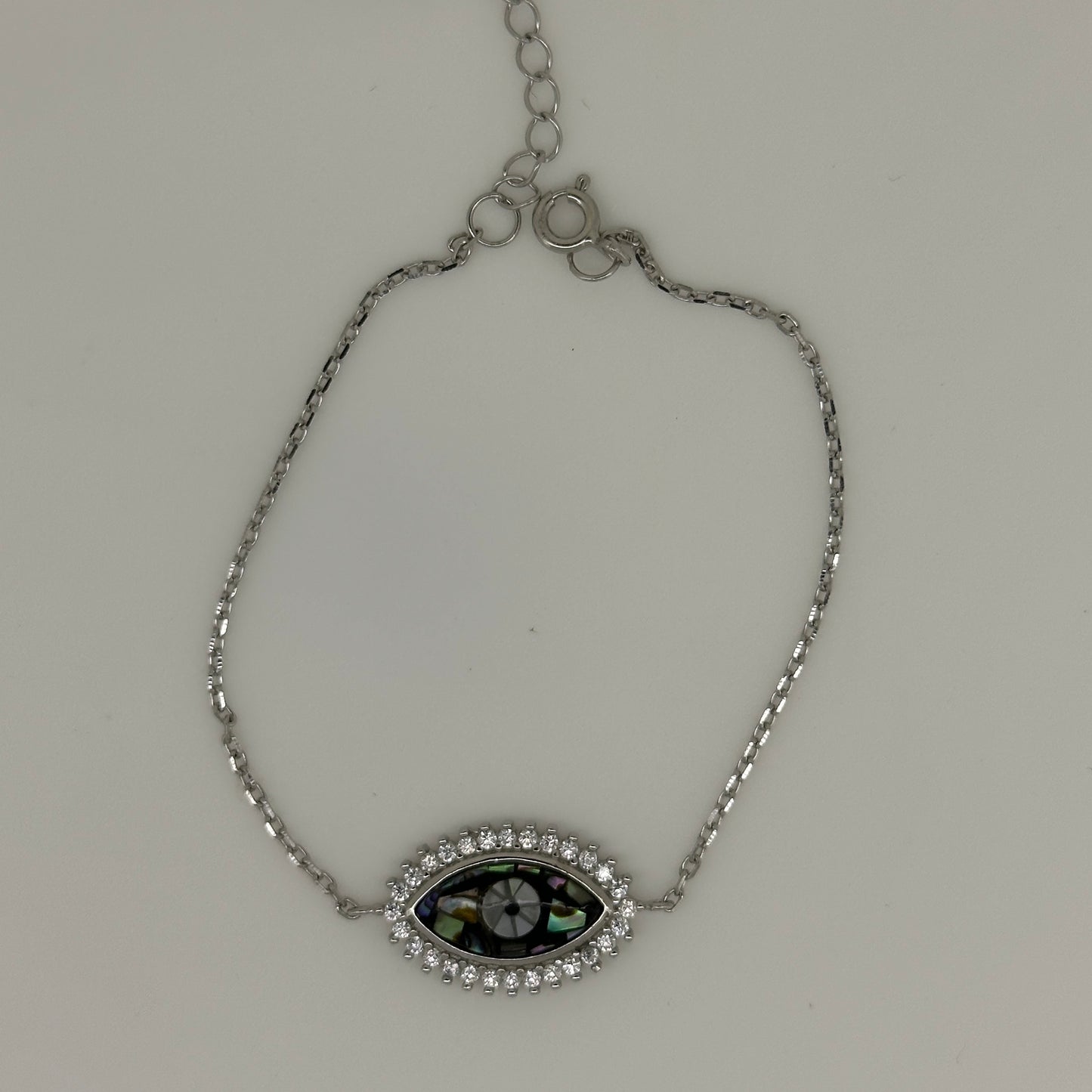 Evil Eye Chain Bracelet 925 Silver