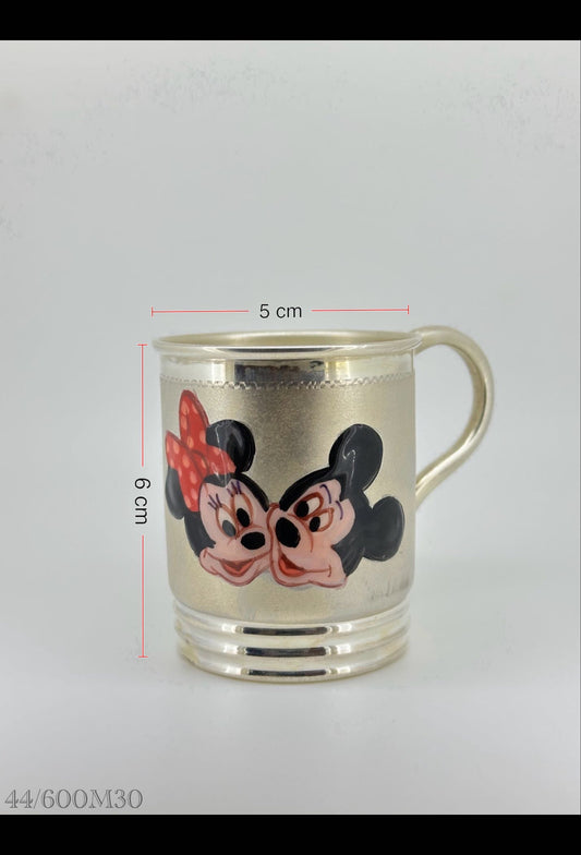 925 Silver Mug With mickey Mouse Portrait