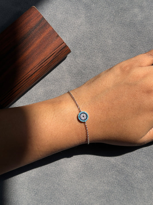 925 Silver Evil Eye Bracelet