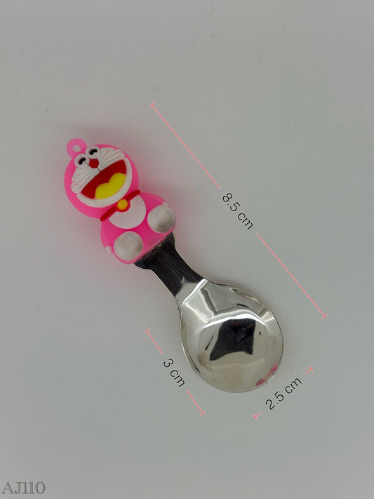 925 Silver Spoon For Kids With Silicon Doraemon