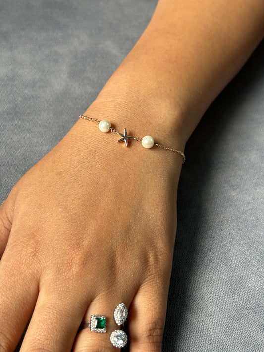 Star Pearl Rose Gold Bracelet