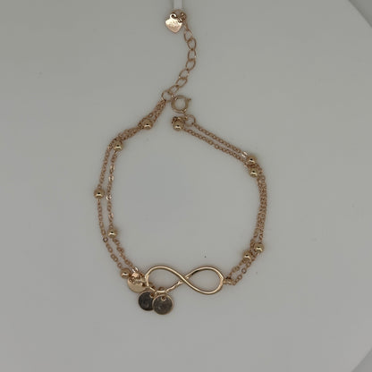 Infinity Rose Gold Bracelet 925 Silver