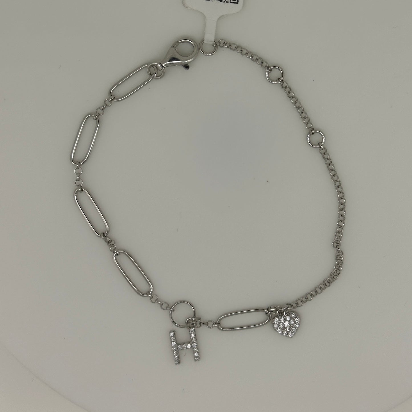 Letter H Bracelet 925 Silver