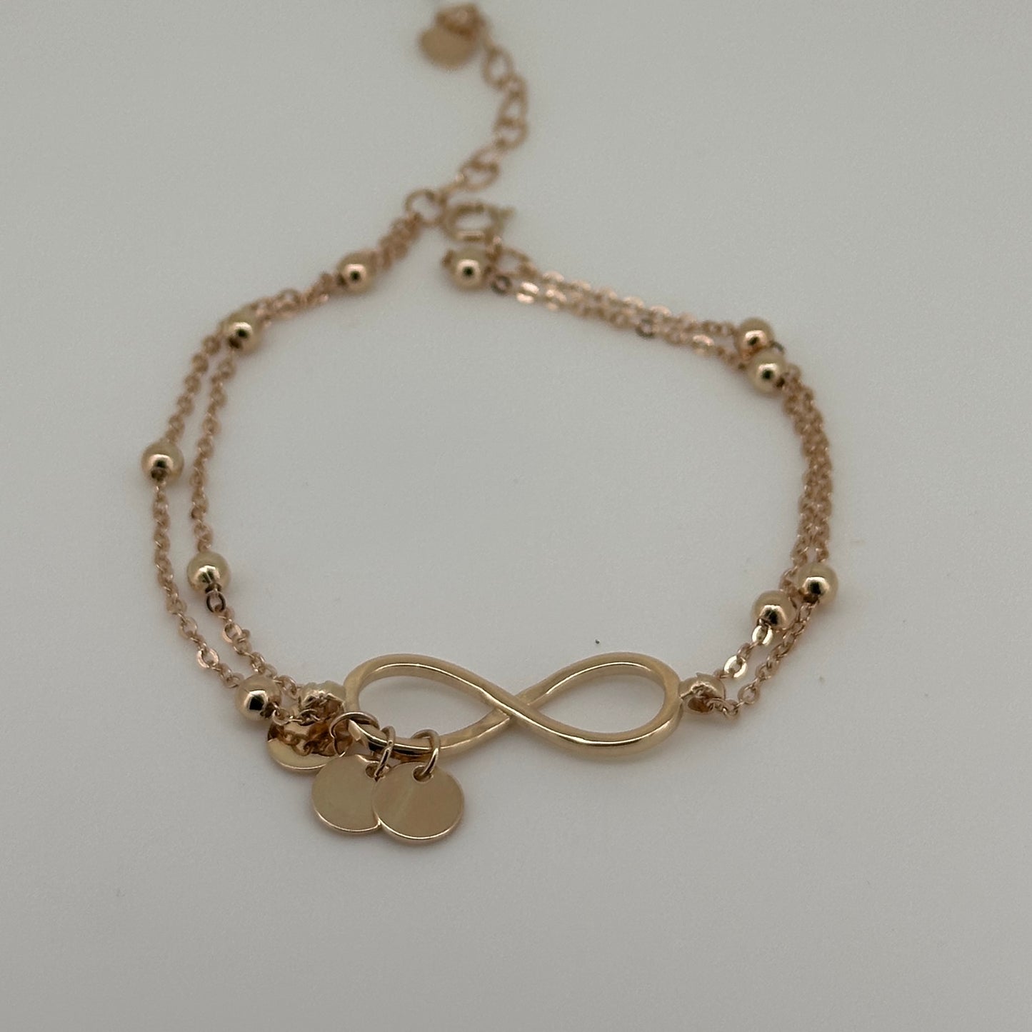 Infinity Rose Gold Bracelet 925 Silver