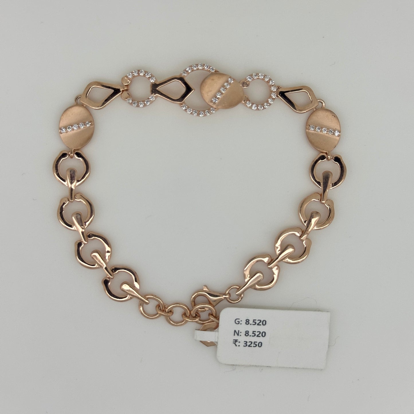 Rose Gold 925 Silver Bracelet