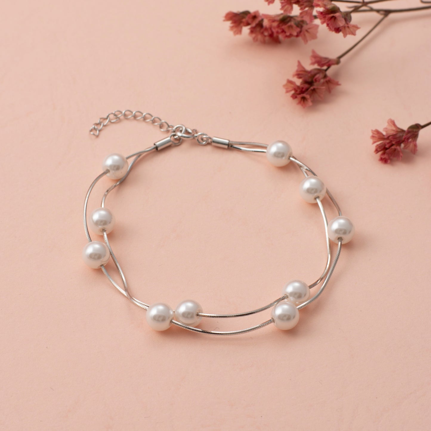 Silver Pearl Bracelet