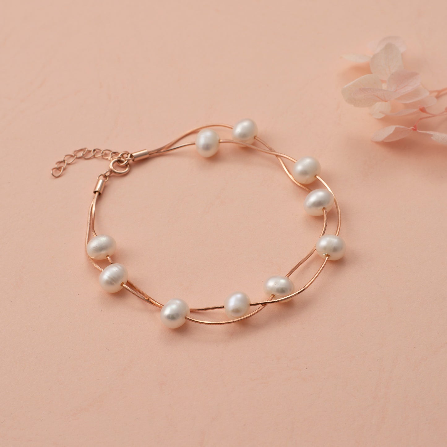 Rose Gold Pearl Bracelet