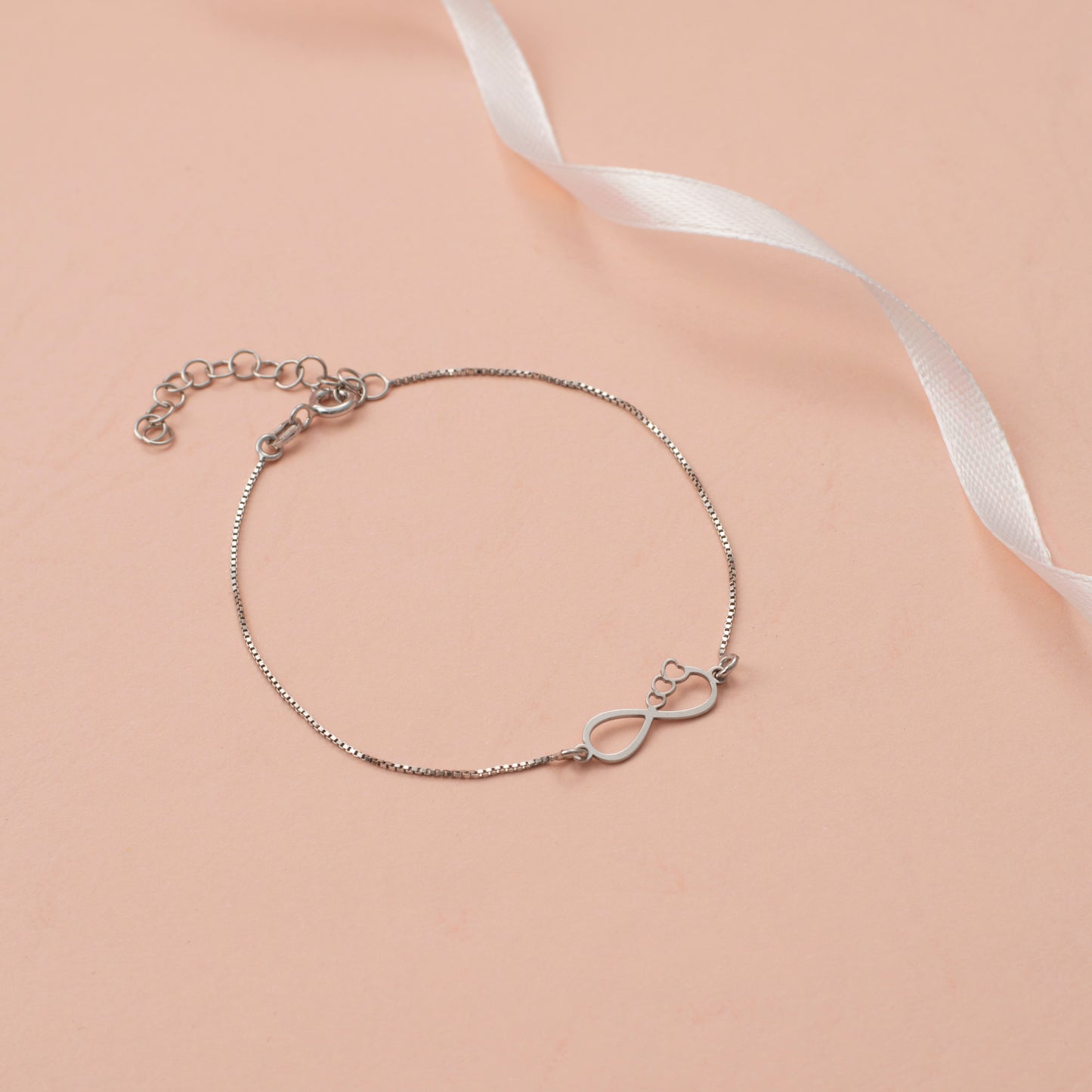 Silver Infinity Hearts Bracelet