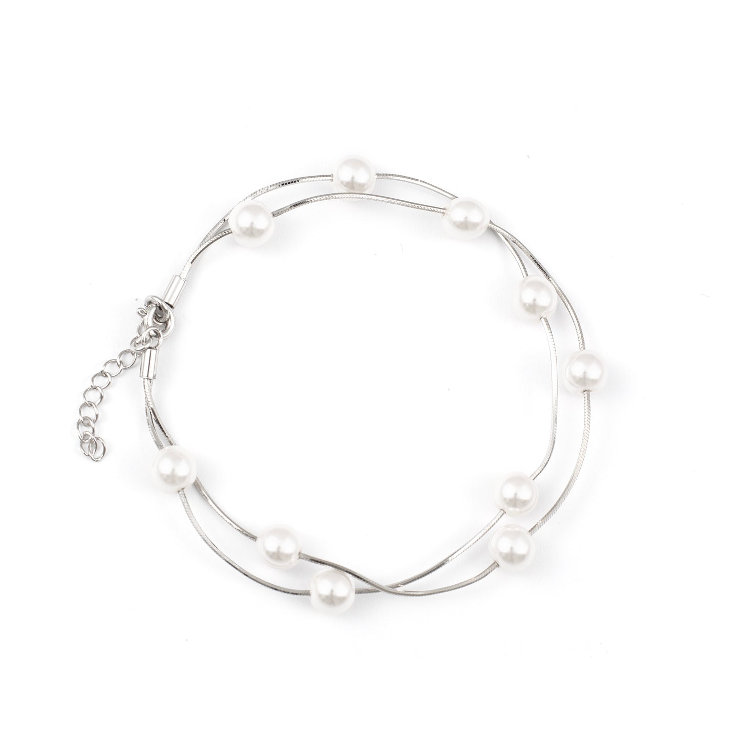 Silver Pearl Bracelet