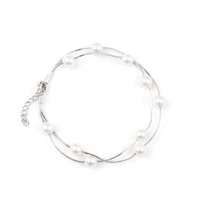 Silver Pearl Bracelet